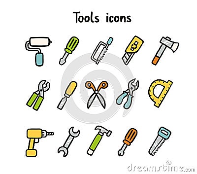 Tools icons Vector Illustration