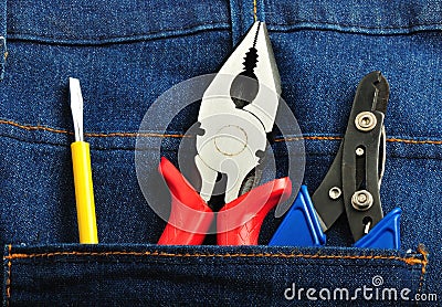 Tools in Jeans Back Pocket 2 Stock Photo