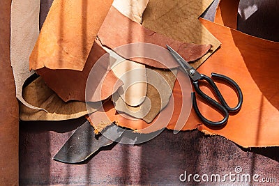 Tools for leathercraft Stock Photo