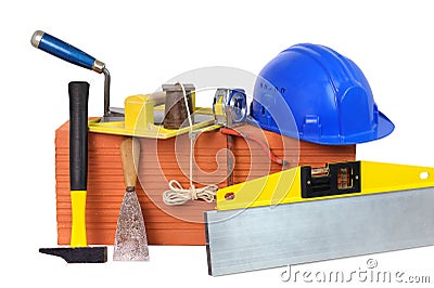 Tools masonry five Stock Photo