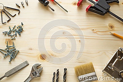 Tools for repairs in the house Stock Photo