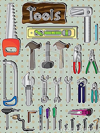 Tools Set Vector Illustration