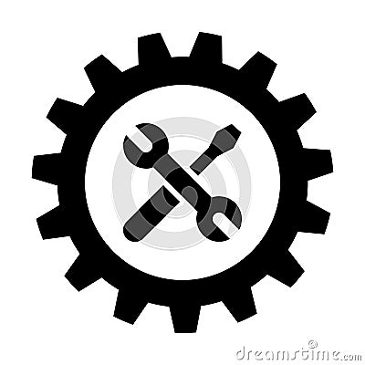 Tools vector icon. settings illustration sign. repair symbol or logo. Cartoon Illustration