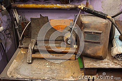 Tools of vulcanization Stock Photo