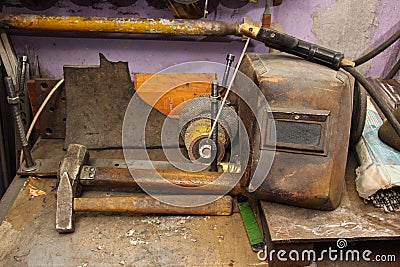 Tools of vulcanization Stock Photo