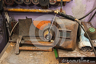 Tools of vulcanization Stock Photo