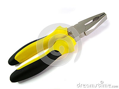Tools - yellow pliers Stock Photo