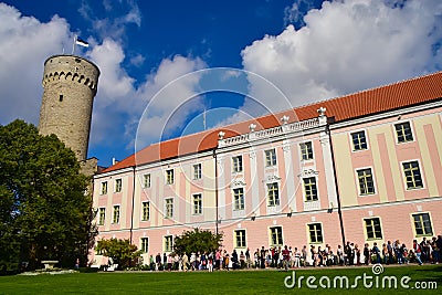 Toompea Castle and the Pick Harmann Tower in Tallinn, Estonia Editorial Stock Photo
