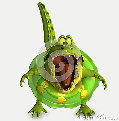 Toon croc Stock Photo