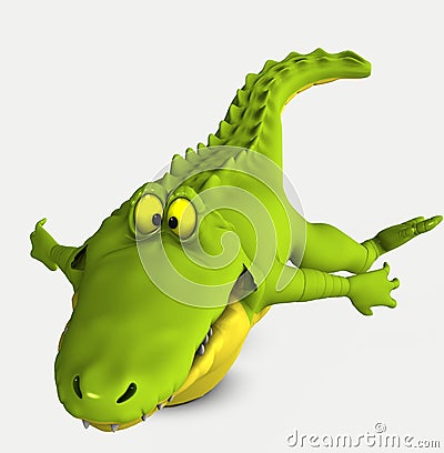 Toon croc Stock Photo