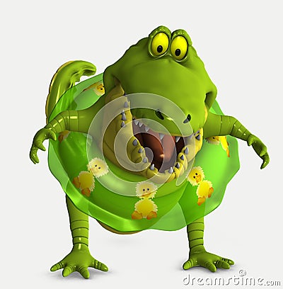 Toon croc Stock Photo