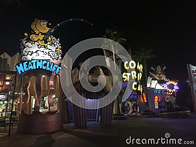 Toon Lagoon in Universal Studios in Orlando, FL Editorial Stock Photo