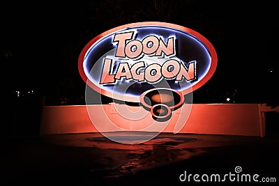 Toon Lagoon in Universal Studios in Orlando, FL Editorial Stock Photo