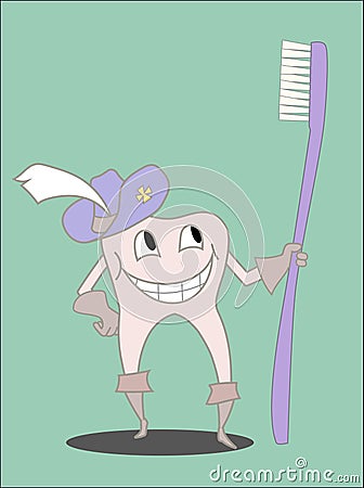 Tooth and brush good Vector Illustration