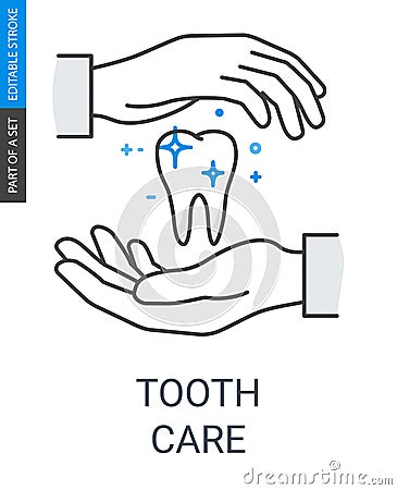 Tooth care icon Vector Illustration