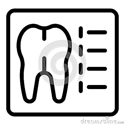 Tooth care icon outline vector. Medical xray Vector Illustration