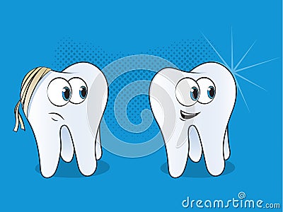 Tooth Cartoons Vector Illustration