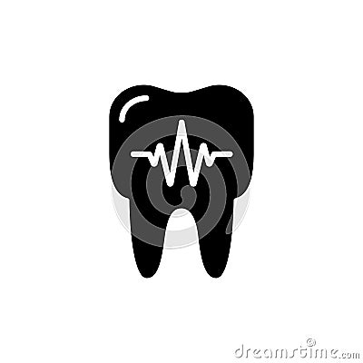 Tooth, dental diagnostics and toothpaste icons. Dentinal linear sign. Vector Illustration