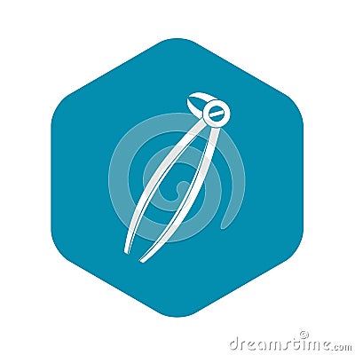 Tooth dentist forceps icon, simple style Vector Illustration