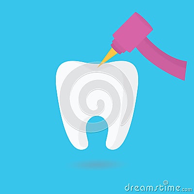 tooth drilling. Vector illustration decorative design Vector Illustration