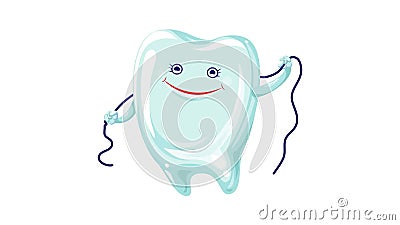 Tooth floss icon animation stock video. Video of mouth - 216401563