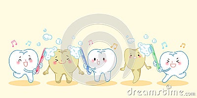 Tooth with health concept Vector Illustration