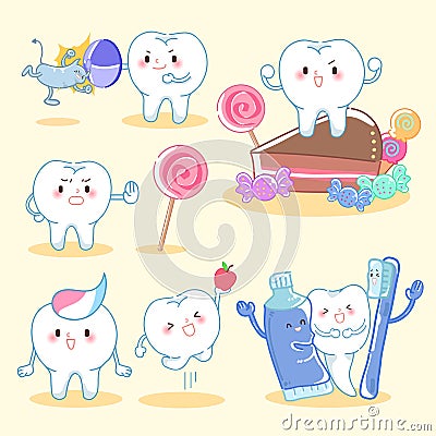 Tooth with health concept Vector Illustration