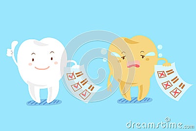 Tooth with health problem Vector Illustration