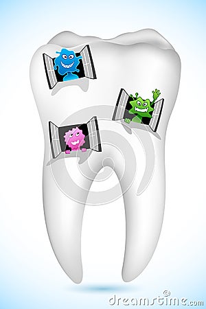 Tooth Home Vector Illustration