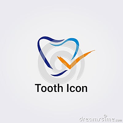 Tooth Icon Dental Care Medical Care Health Dentist Business Logo Design Various Shapes Graphic Elements Vector Illustration