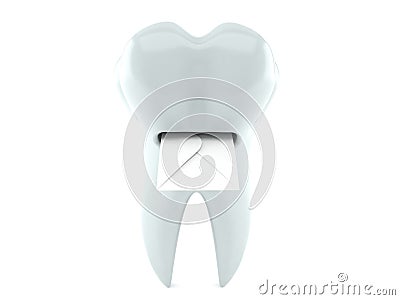 Tooth with letter Stock Photo