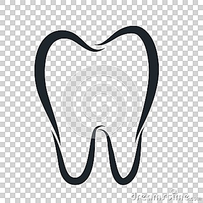 Tooth logo icon for dentist or stomatology dental care design te Vector Illustration