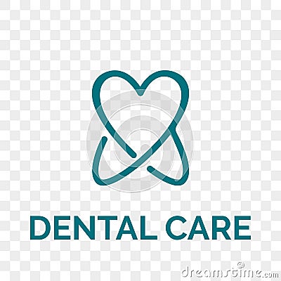 Tooth logo vector dentist stomatology dental icon Vector Illustration