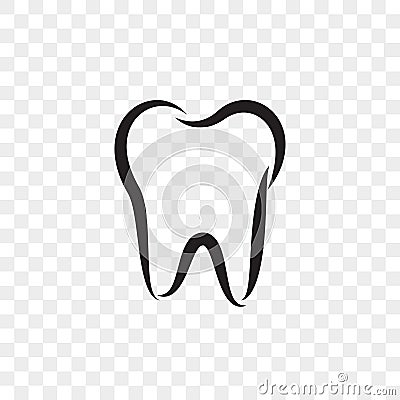 Tooth logo vector icon dentist stomatology dental Vector Illustration