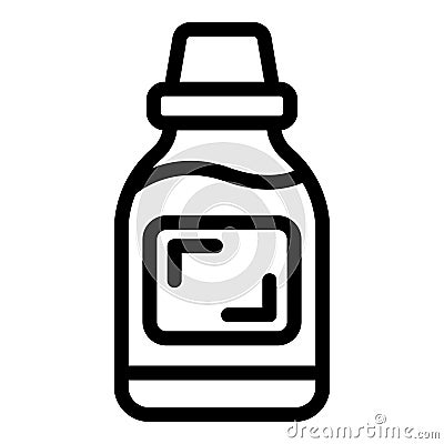 Tooth mouthwash icon, outline style Vector Illustration