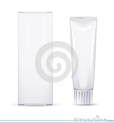 Tooth paste container Vector Illustration