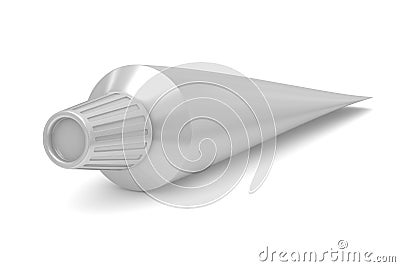 Tooth paste tube on white background. Isolated 3D Stock Photo