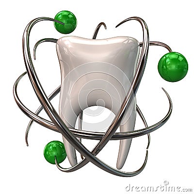 Tooth protection icon Cartoon Illustration