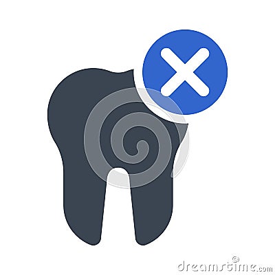 Tooth remove icon Vector Illustration