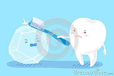 Tooth with sensitive problem Vector Illustration