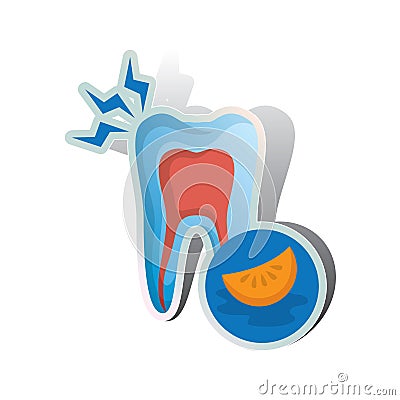 tooth sensitive to acidity. Vector illustration decorative design Vector Illustration