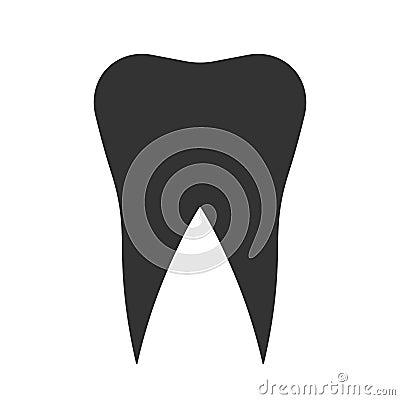 Tooth shape icon. Dental vector symbol. Dentist logo sign. Vector Illustration