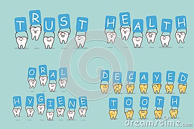 Tooth take billboard Vector Illustration