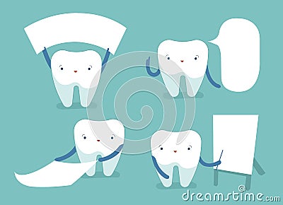 Tooth and text box of dental vector concept Vector Illustration