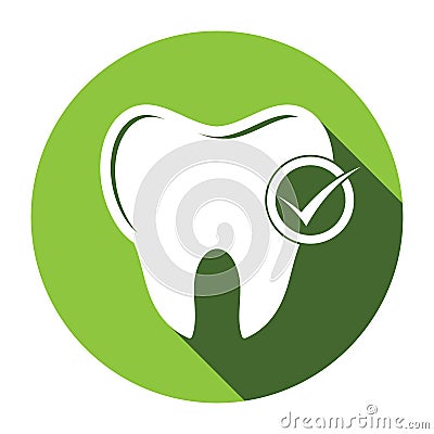 tooth with a tick mark. Vector illustration decorative design Vector Illustration