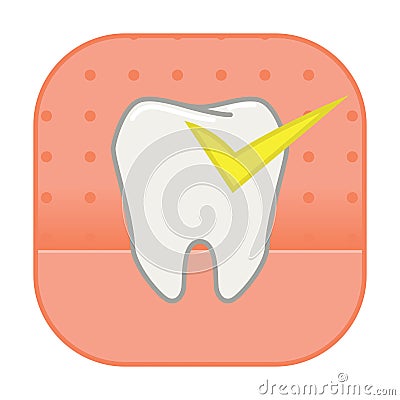 tooth with tick mark. Vector illustration decorative design Vector Illustration