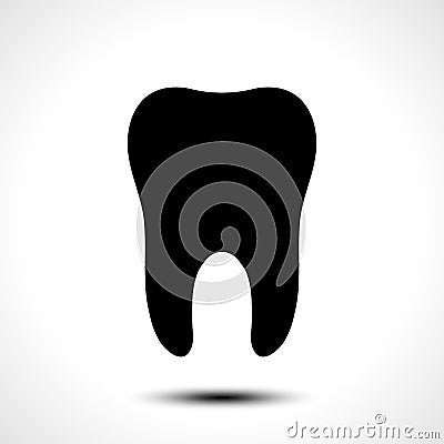 Tooth vector icon Vector Illustration