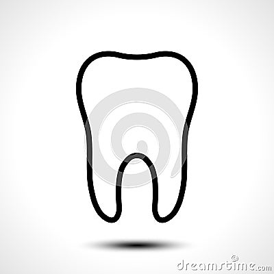 Tooth vector icon Vector Illustration