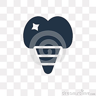 Tooth vector icon isolated on transparent background, Tooth tra Vector Illustration