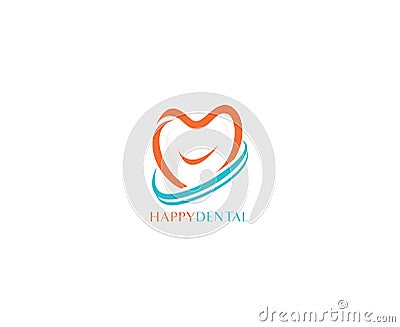 Tooth vector logo template for dentistry or dental clinic and health particle Vector Illustration